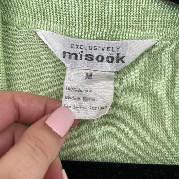 Exclusively‎ Misook Green Button Front Jacket Sz Medium - Picture 2 of 6